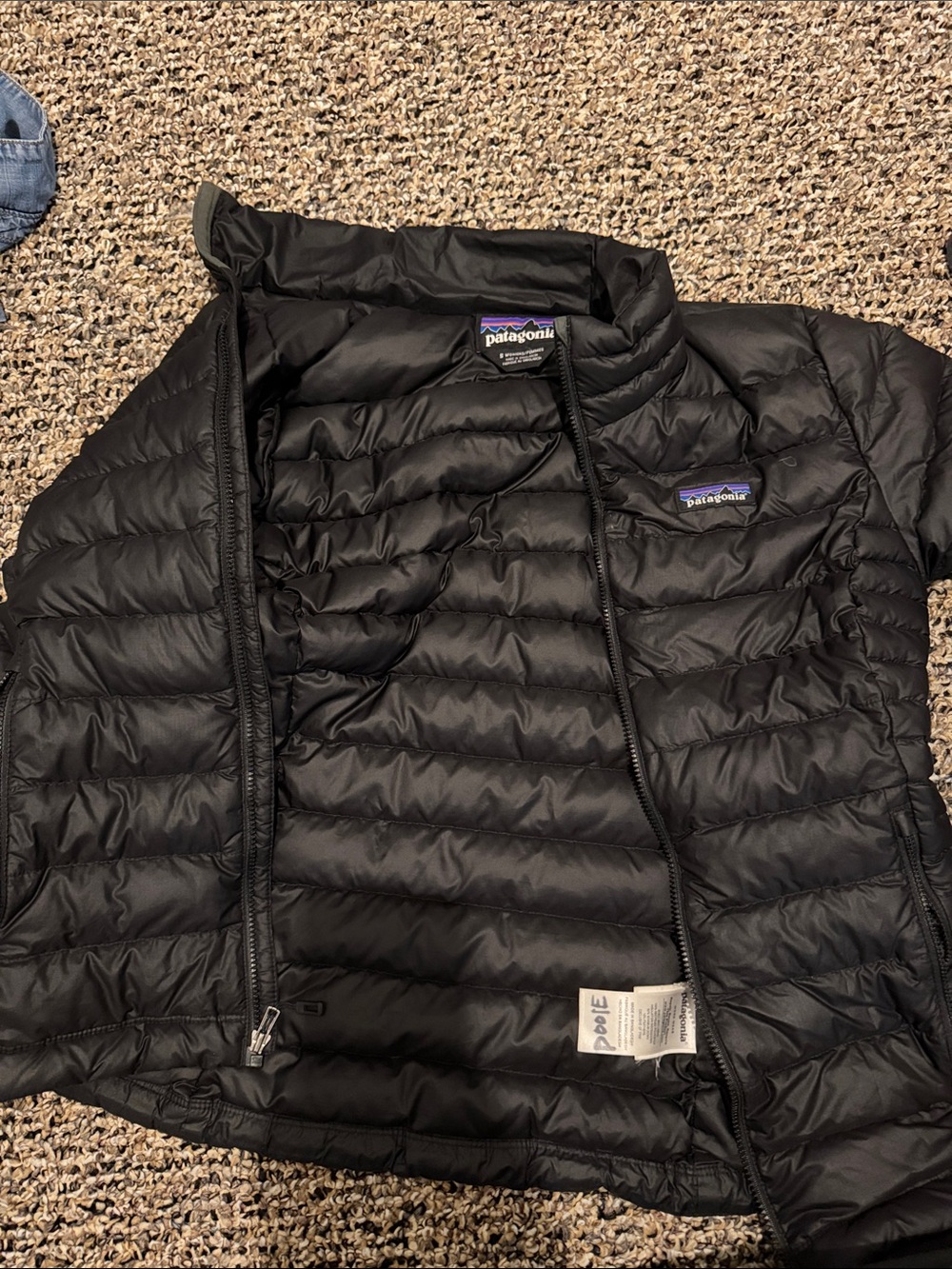 Patagonia Black Quilted Down Jacket